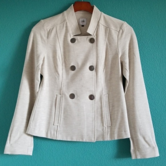 CAbi Cream Charlie Ponte Military Jacket - Picture 2 of 8